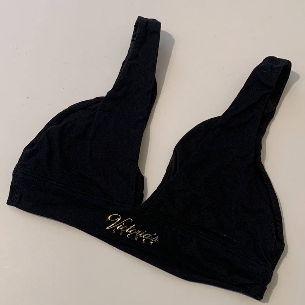Victoria’s Secret Black Long Line Bralette • Size XS